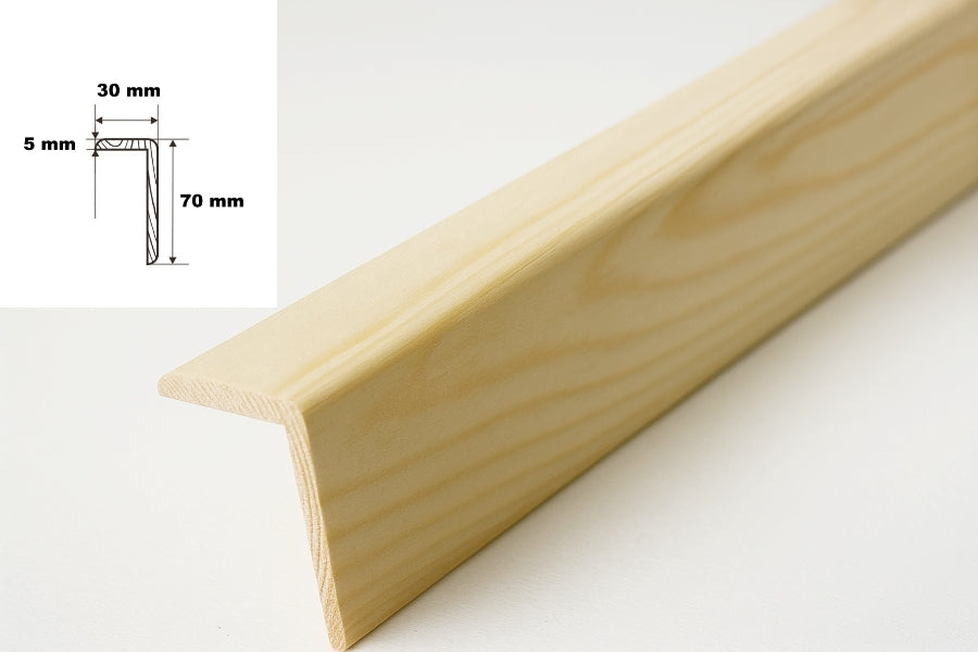 Pine wooden corner 70x30