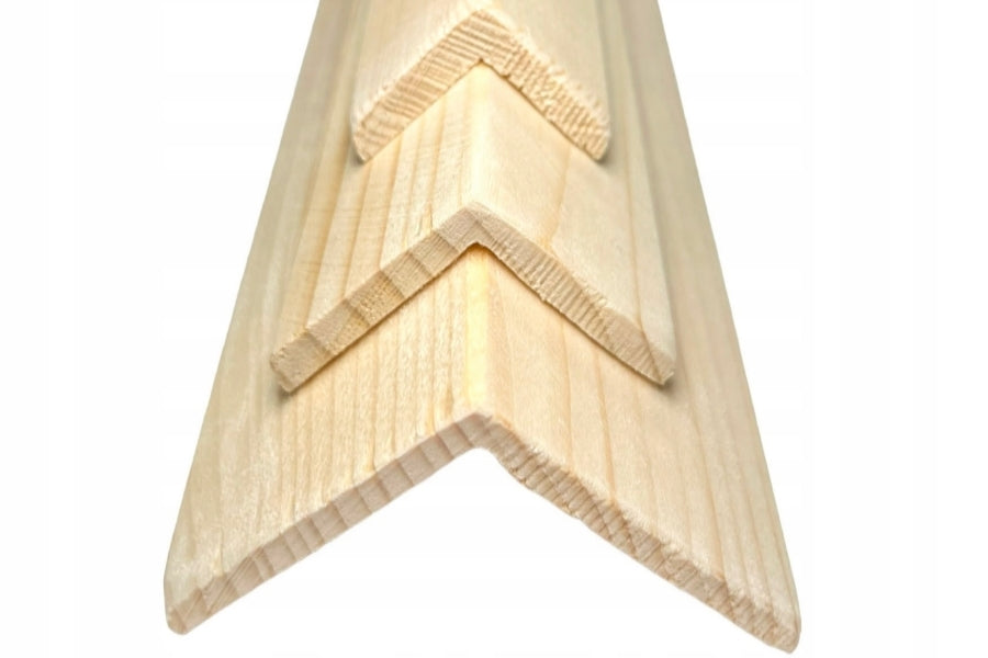 Pine Wood Corner Angle Trim 90° x 1 M & 2.4 M Length Internal External Edge Moulding