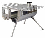 Woodlander Camping stove (Double View) - Large Size / Stainless Steel