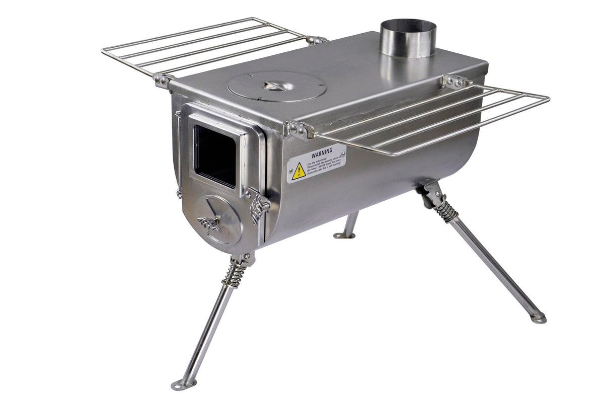 Woodlander Camping stove - Large Size / Stainless Steel