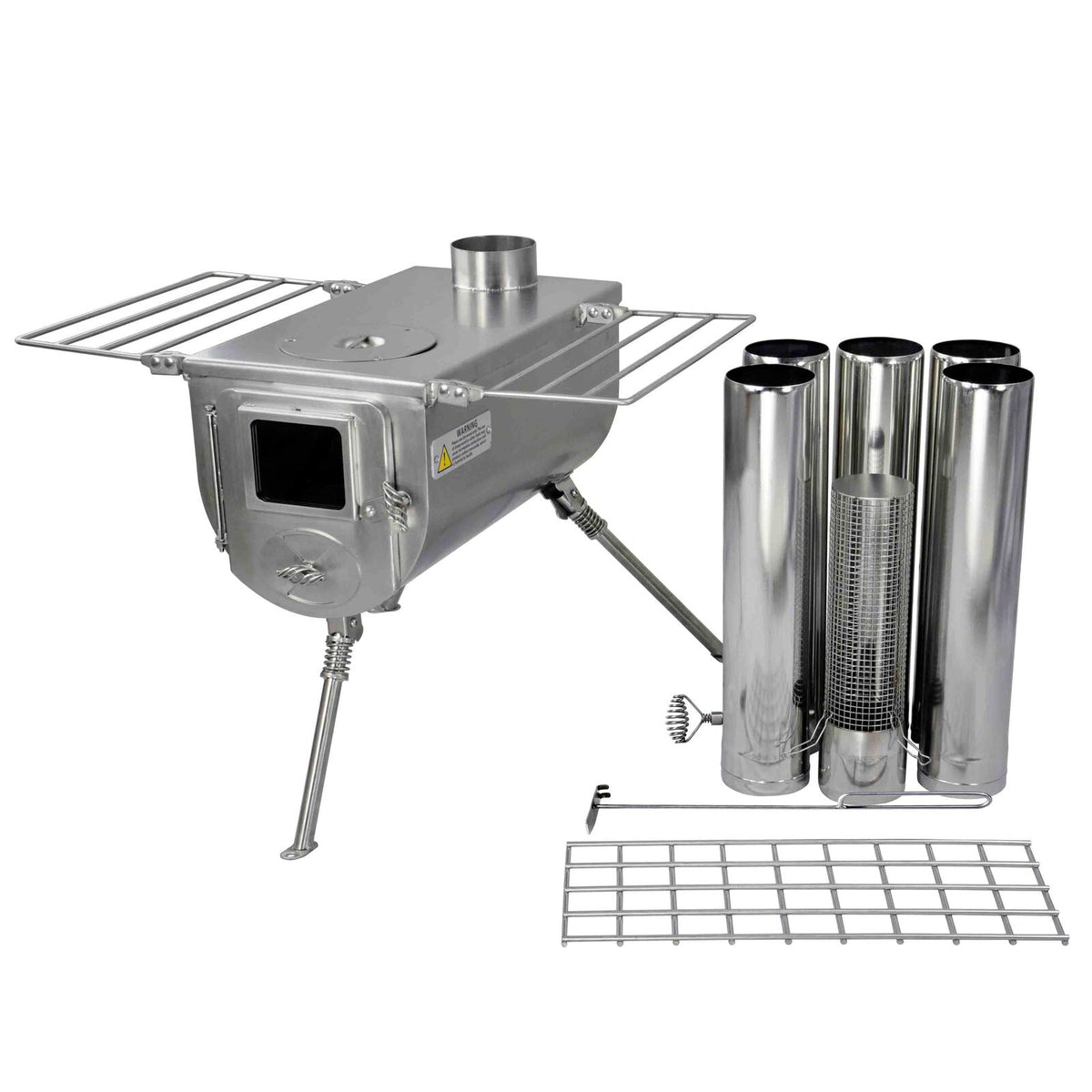 Woodlander Camping stove - Large Size / Stainless Steel