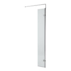 Haven 8mm Fluted Glass Wetroom Return Panel With Support Bar