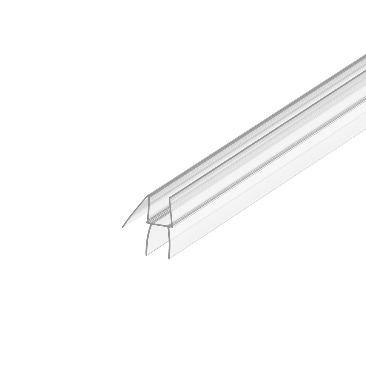 SEGUE 36" Co-Extruding Bottom Wipe with Drip Rail 3/8" Glass - SEG-36BWDR38-CL