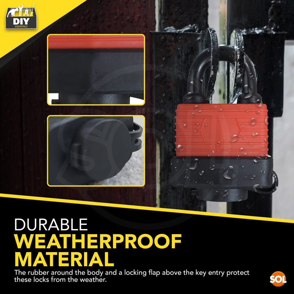 Weatherproof Padlock 40mm | Outdoor Security Lock Includes 3 Keys