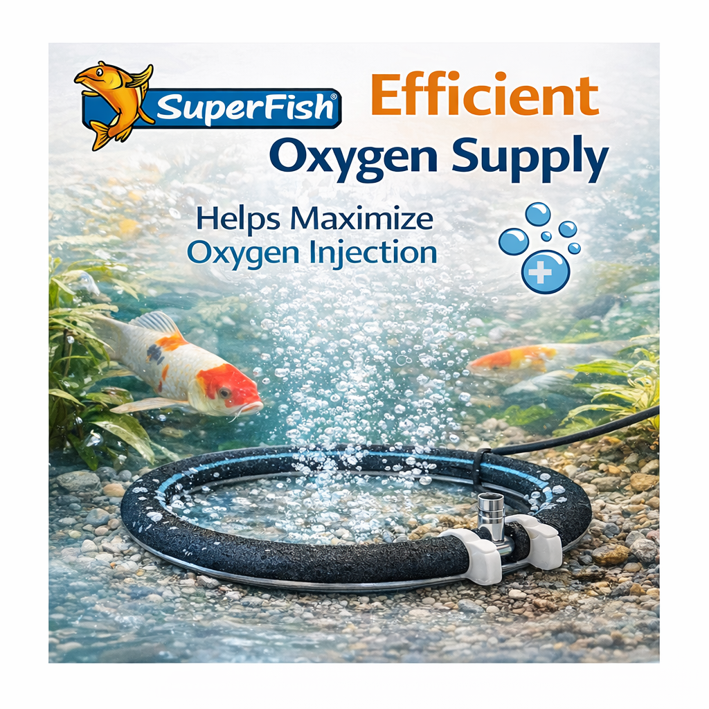 Superfish Sinking Air Bubble Ring - Pond & Aquarium Aeration Oxygen Diffuser