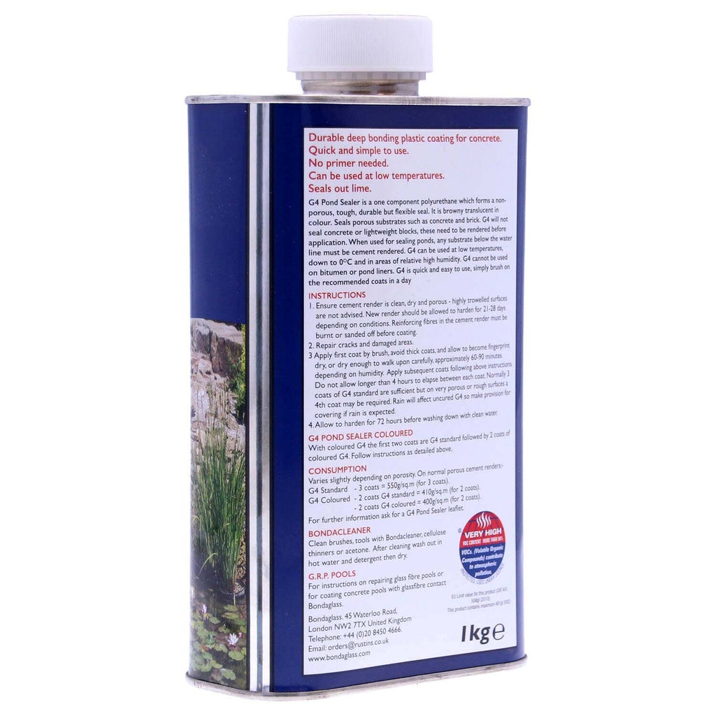 G4 Black Pond Paint/Sealant 1kg - Waterproof Bond