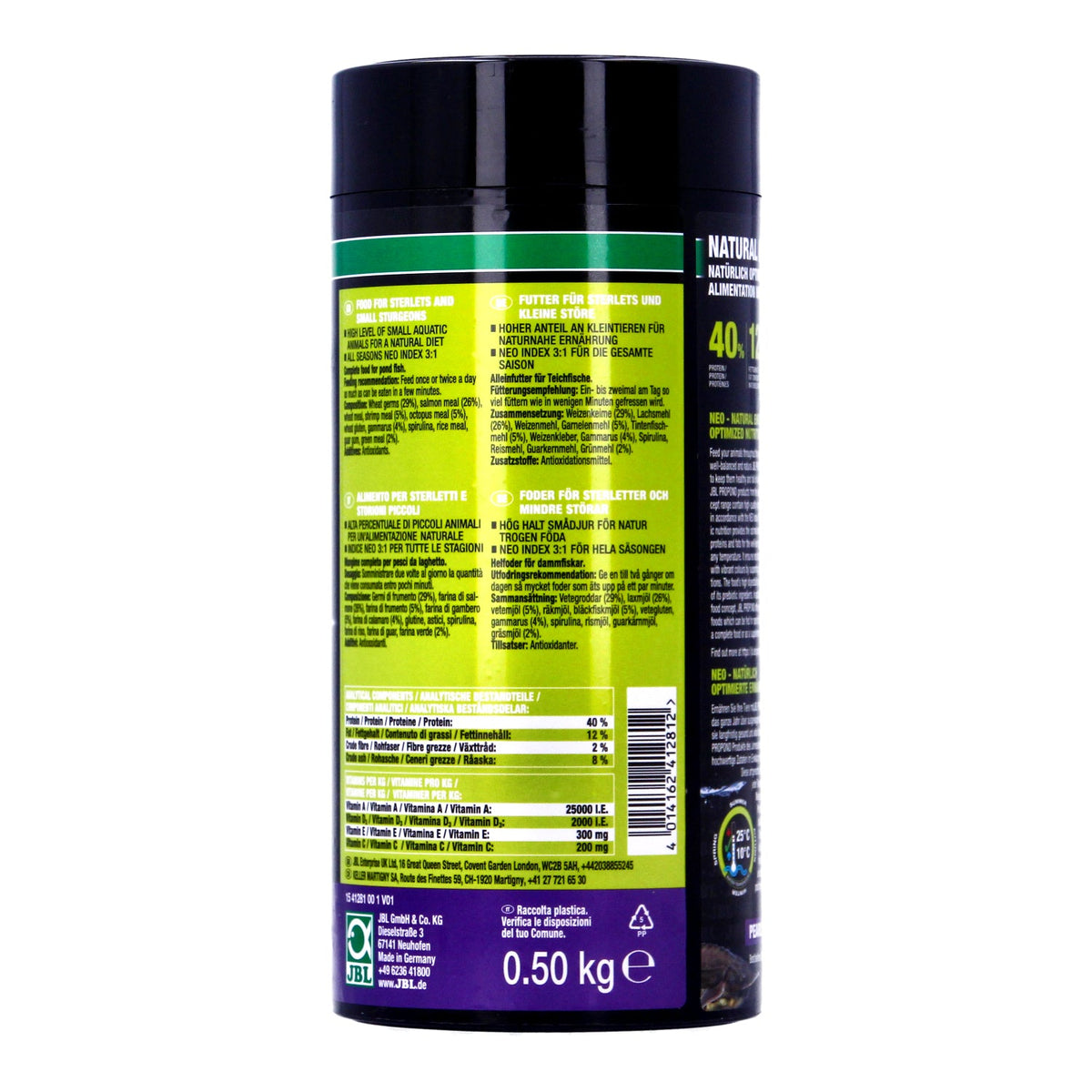 JBL Pro Sterlet Pearls Size Small 0.5kg Fish Food