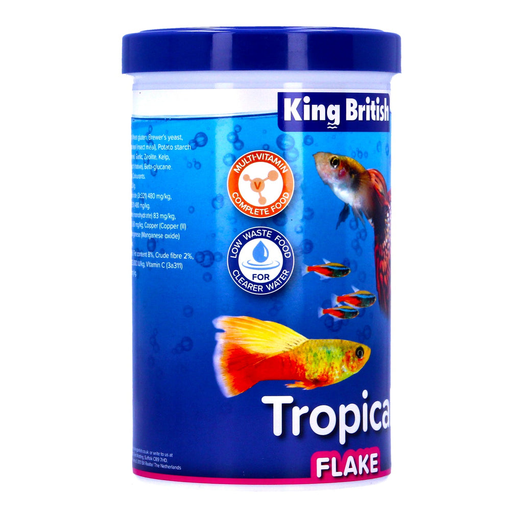 King British Tropical Aquarium Fish Flakes, 55g to 2kg