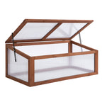 NookGrow Ground Cold Frame Greenhouse, 39" x 26" x 16", Natural