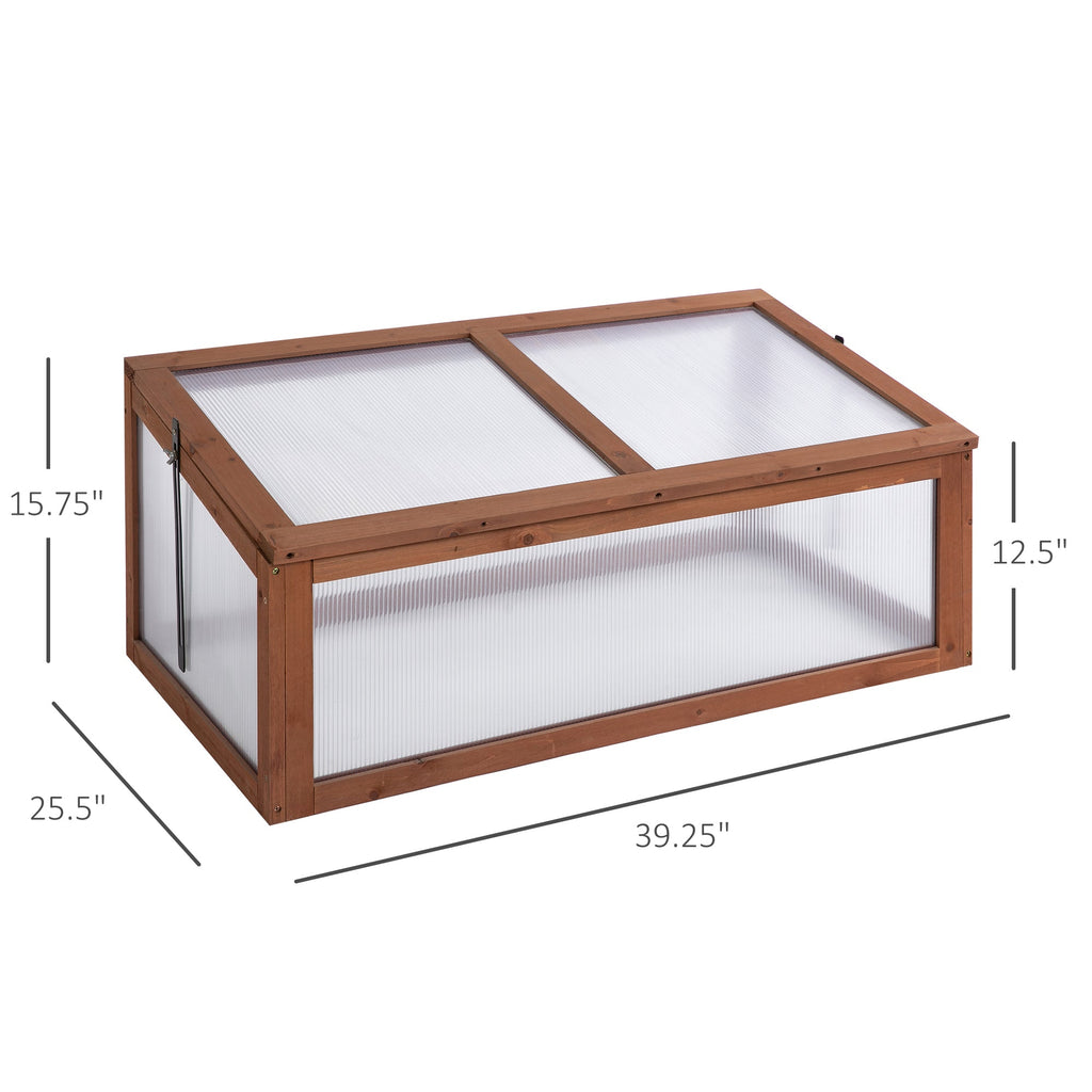 NookGrow Ground Cold Frame Greenhouse, 39" x 26" x 16", Natural