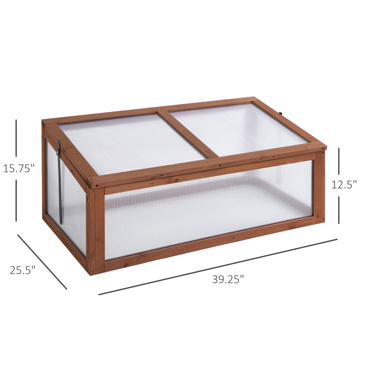 NookGrow Ground Cold Frame Greenhouse, 39" x 26" x 16", Natural