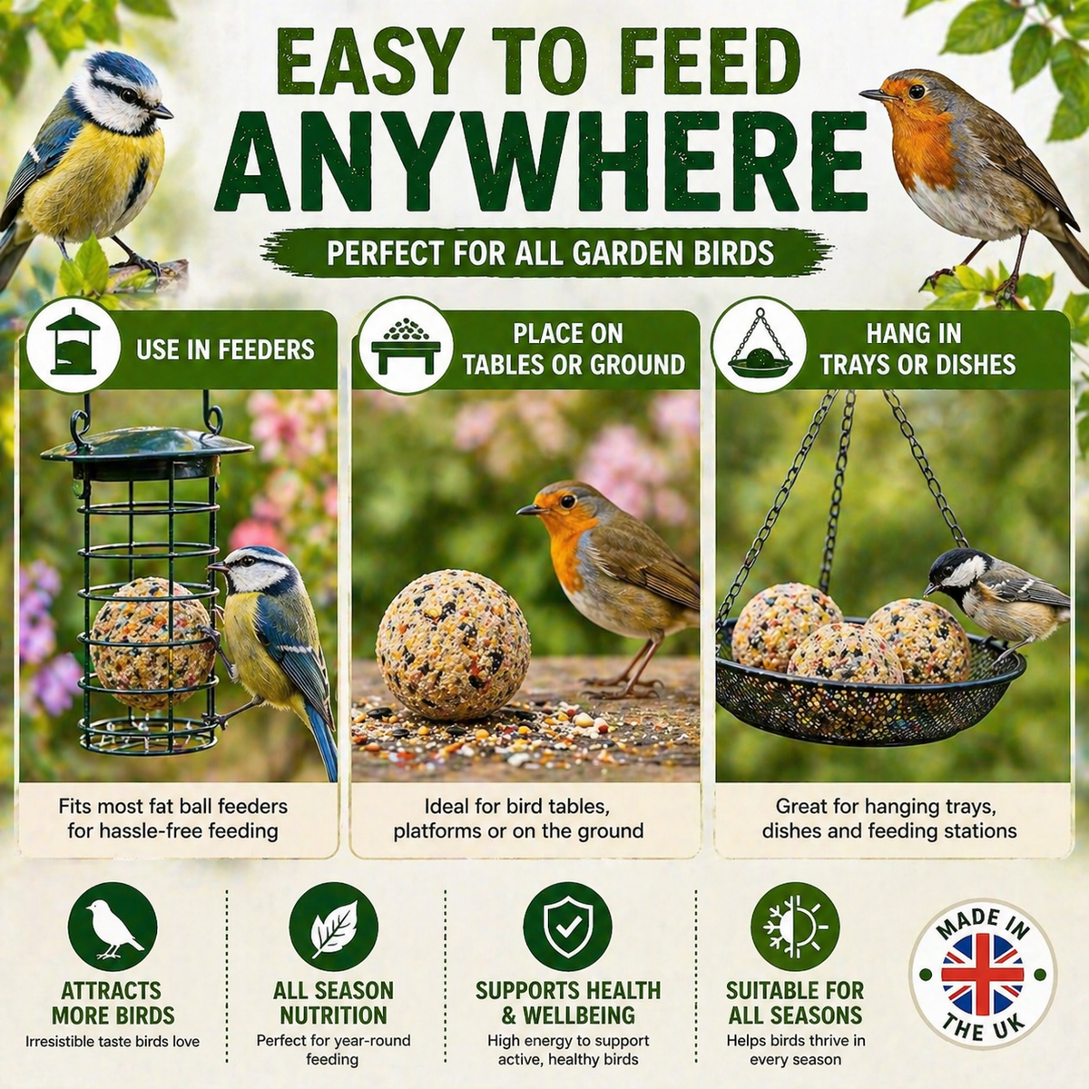 Bucktons 150 Wild Bird Energy Balls 13.5kg