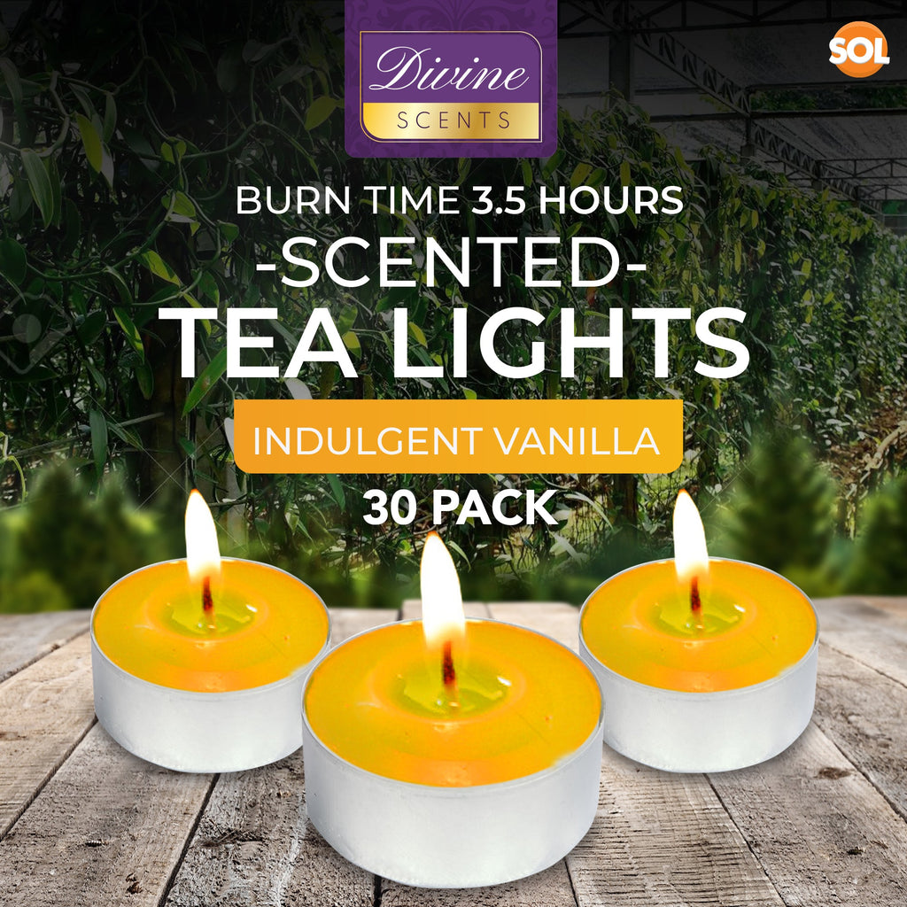 Scented Tea Light Candles | 4 Hour Burn Fragrance | 15-30 Pack