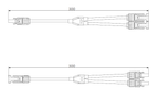Exotronic 2 to 1 'Y' Branch Solar Connector Pair