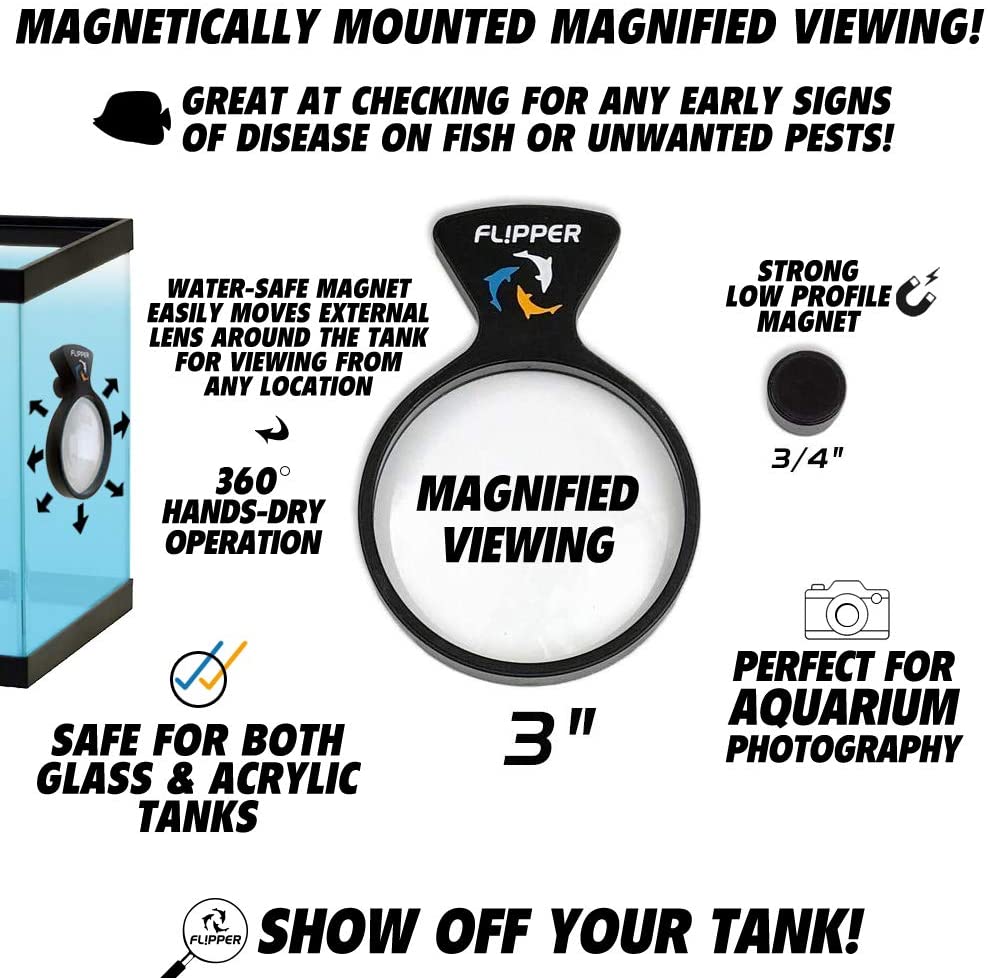 Flipper Deepsee Magnetic Aquarium Viewer: 3", 4", 5" Lens Set