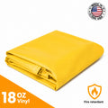 18 oz. Flame Retardant Vinyl Tarp - Yellow - 10' x 16'