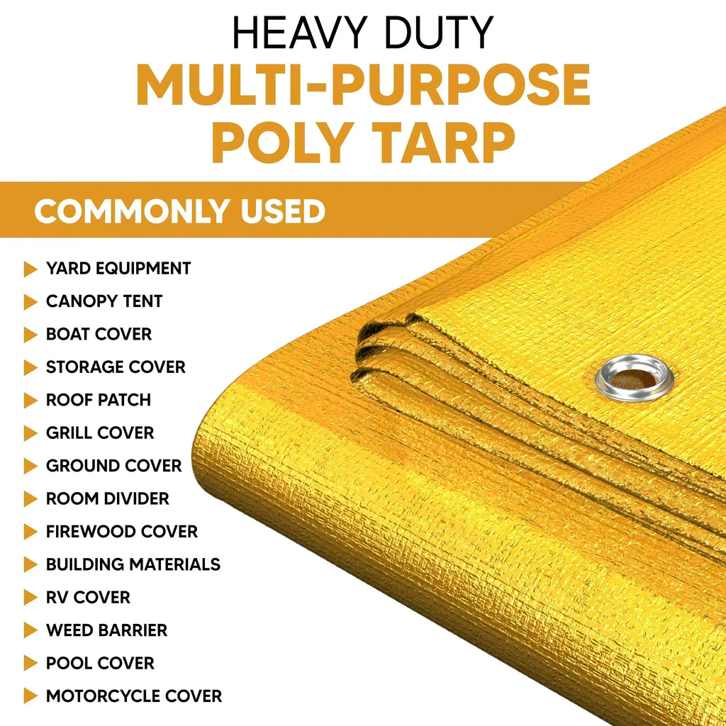 Yellow Poly Tarp 10' x 20'