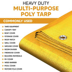 Yellow Poly Tarp 16' x 20' - Case of 3