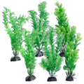 Green Plastic Aquarium Decoration Plants 20cm (Pack of 6) (Reward)