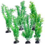 Green Plastic Aquarium Decoration Plants 20cm (Pack of 6) (Reward)