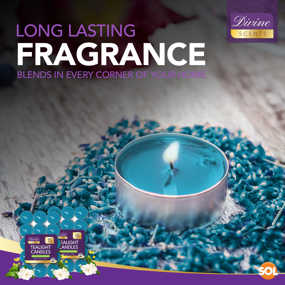 Scented Tea Light Candles | 4 Hour Burn Fragrance | 15-30 Pack