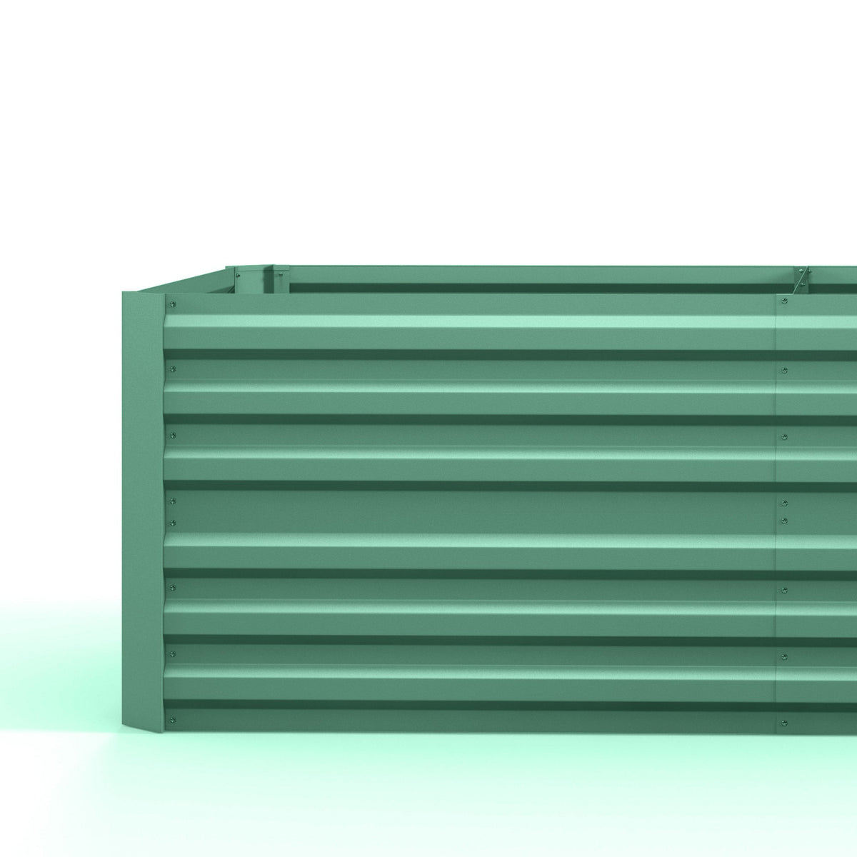 Raised Garden Bed, 6' x 3' x 2' Galvanized Steel Planters for Outdoor Plants with Multi-reinforced Rods for Vegetables, Flowers and Herbs, Light Green