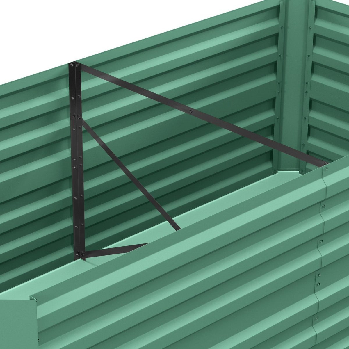 Raised Garden Bed, 6' x 3' x 2' Galvanized Steel Planters for Outdoor Plants with Multi-reinforced Rods for Vegetables, Flowers and Herbs, Light Green
