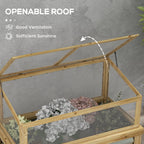 NookGrow Elevated Garden Bed with Lean to Roof, 41" x 22.5" x 28.25", Natural