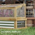 NookGrow Elevated Garden Bed with Lean to Roof, 41" x 22.5" x 28.25", Natural