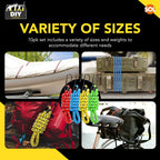 Heavy Duty Bungee Cords 40cmÐ1M | Luggage Straps Hooks | 10 Pack