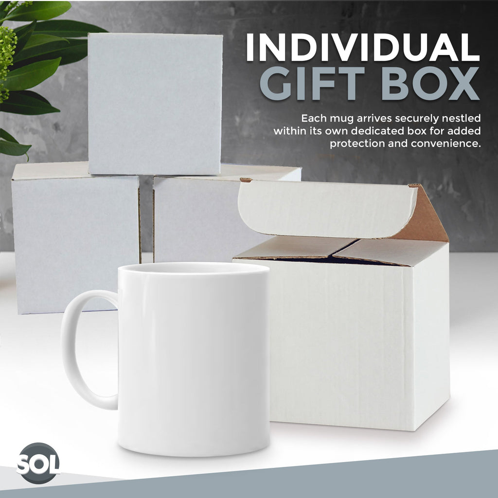 12-48 Plain White Mugs 330ml | Large Coffee & Tea Cups
