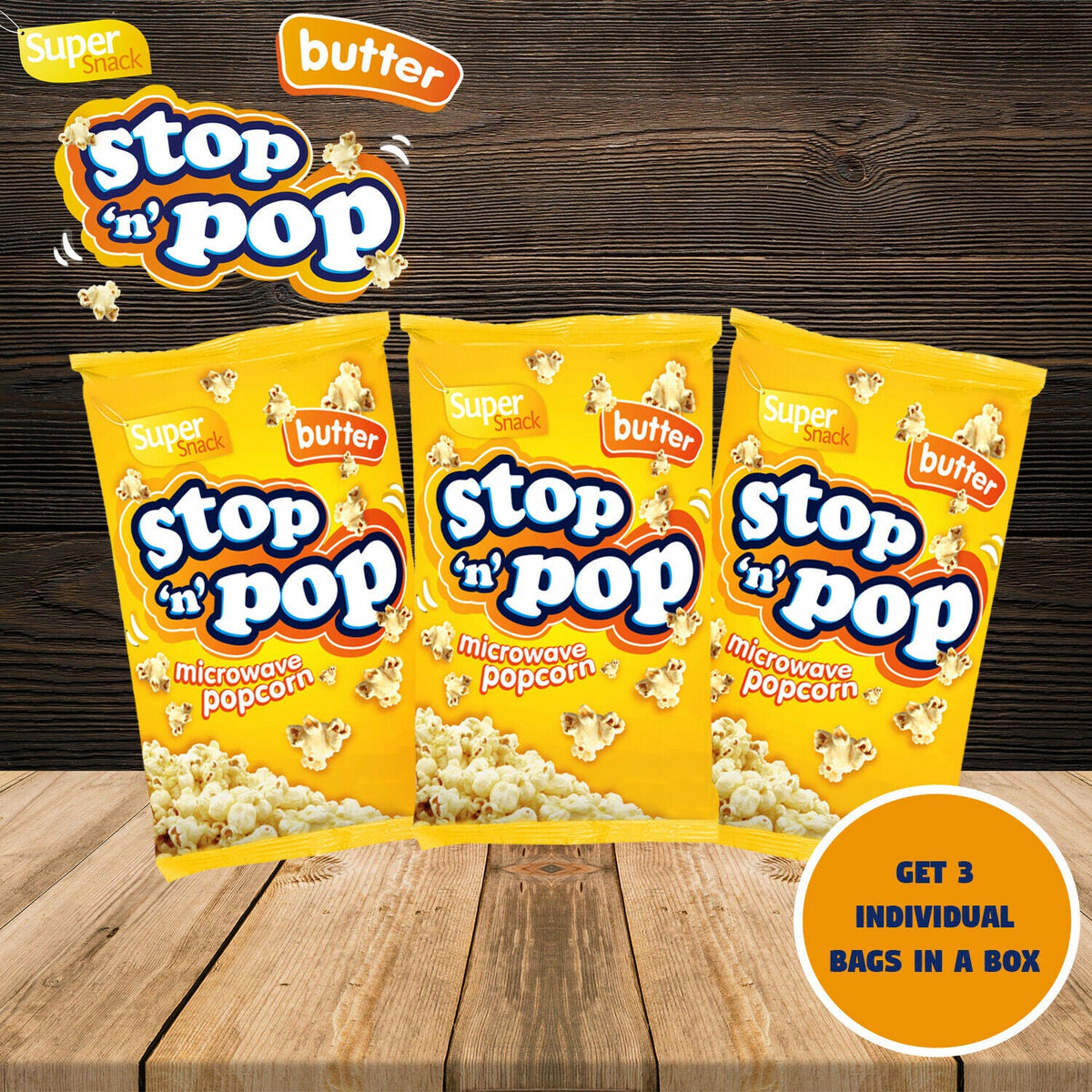 Microwave Popcorn 85g | Sweet & Butter Flavour | 12 Pack