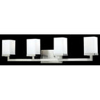 Open Box - Z-Lite 1900-4V Tidal 4 Light Bathroom Vanity Light with Matte Opal Glass Shade