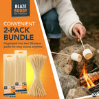 Bamboo Skewers 30cm BBQ Kebab Fondue Grill Wooden Sticks | 200 Pack