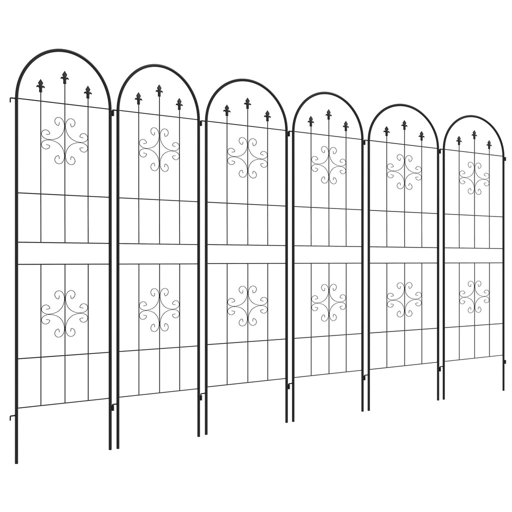 6-Pack 20" x 71" Metal Garden Trellis with Arrow Design