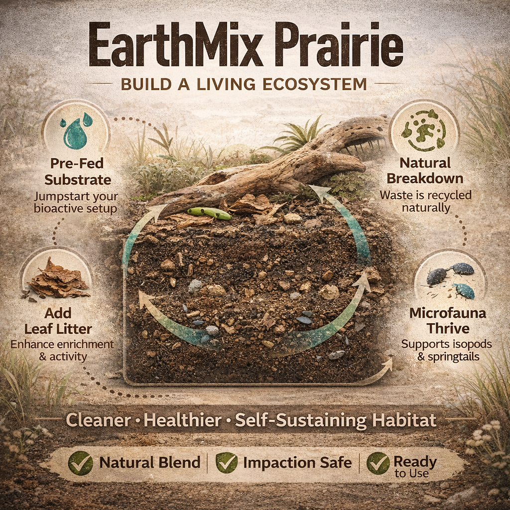 Arcadia EarthMix Prairie 10L Bioactive Substrate Reptile Amphibian Vivarium Soil