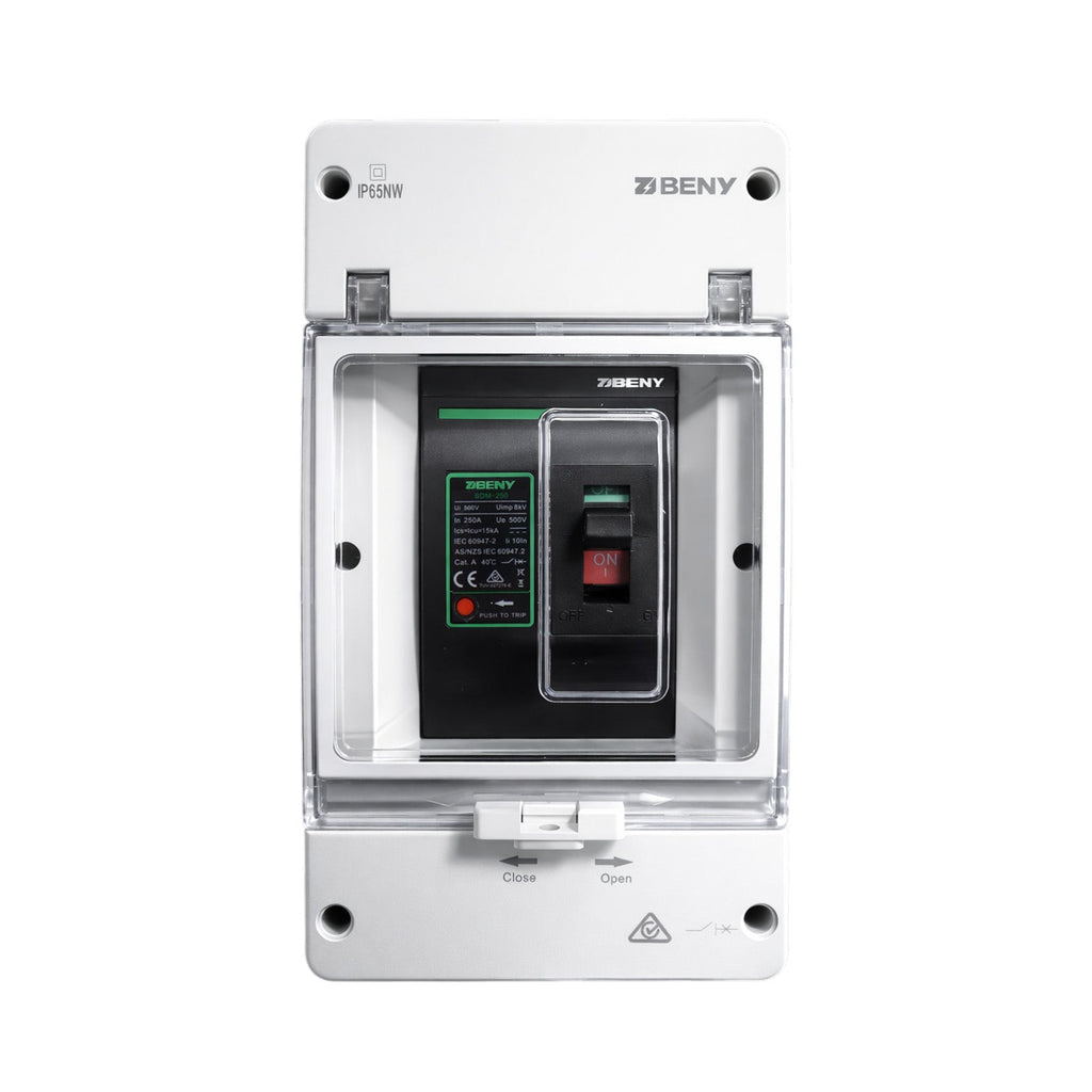 ZJBeny 250A 2-Pole DC Circuit Breaker with Enclosure
