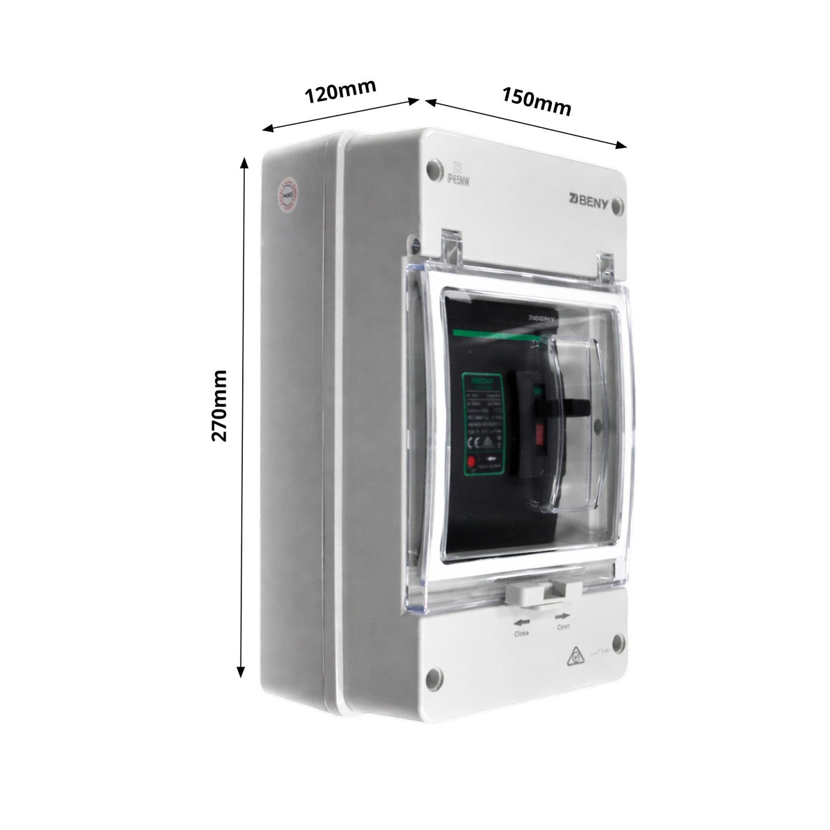 ZJBeny 250A 2-Pole DC Circuit Breaker with Enclosure