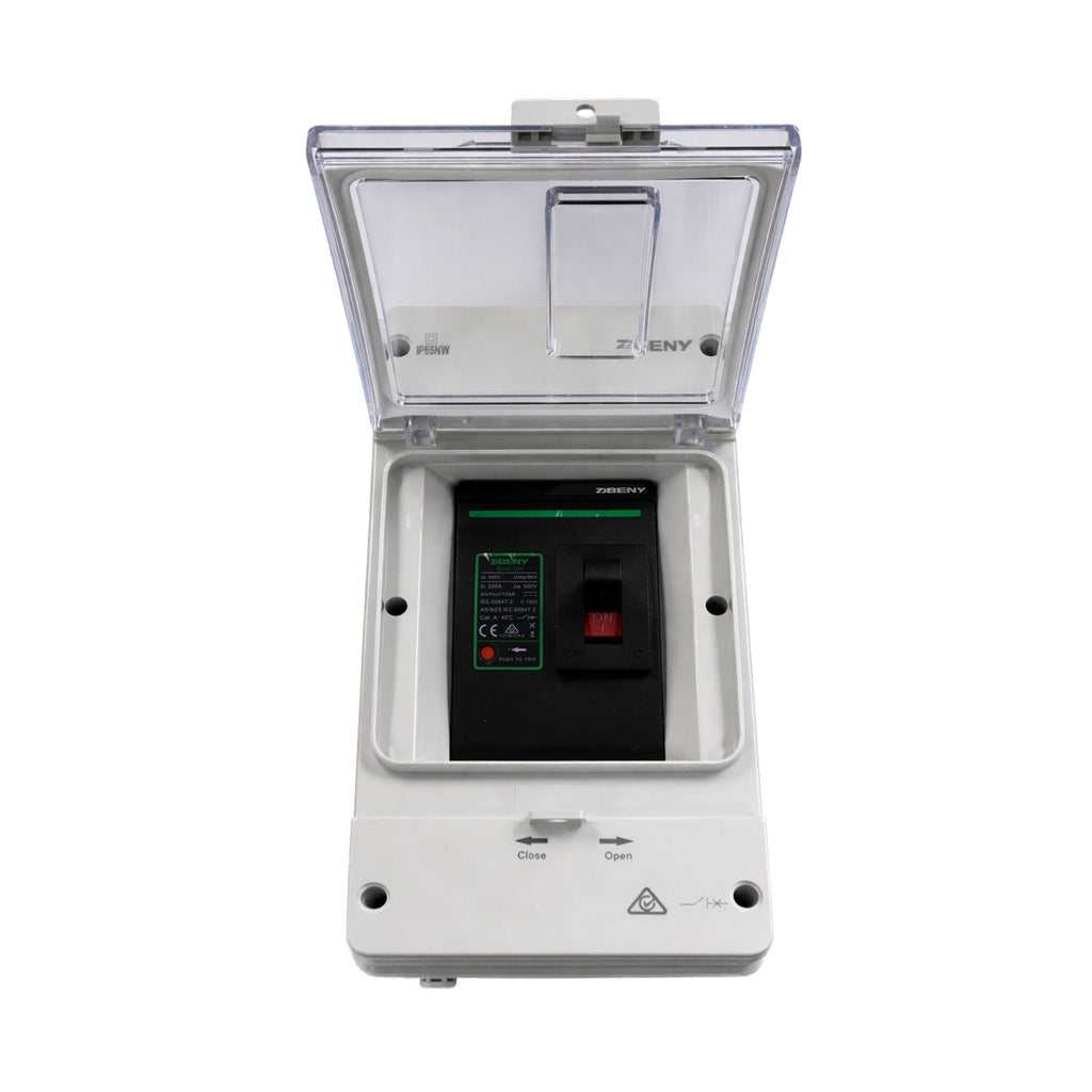 ZJBeny 250A 2-Pole DC Circuit Breaker with Enclosure