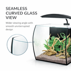 Aqua One Arc Aquarium 46L LED Fish Tank with Rear Filter & Curved Glass