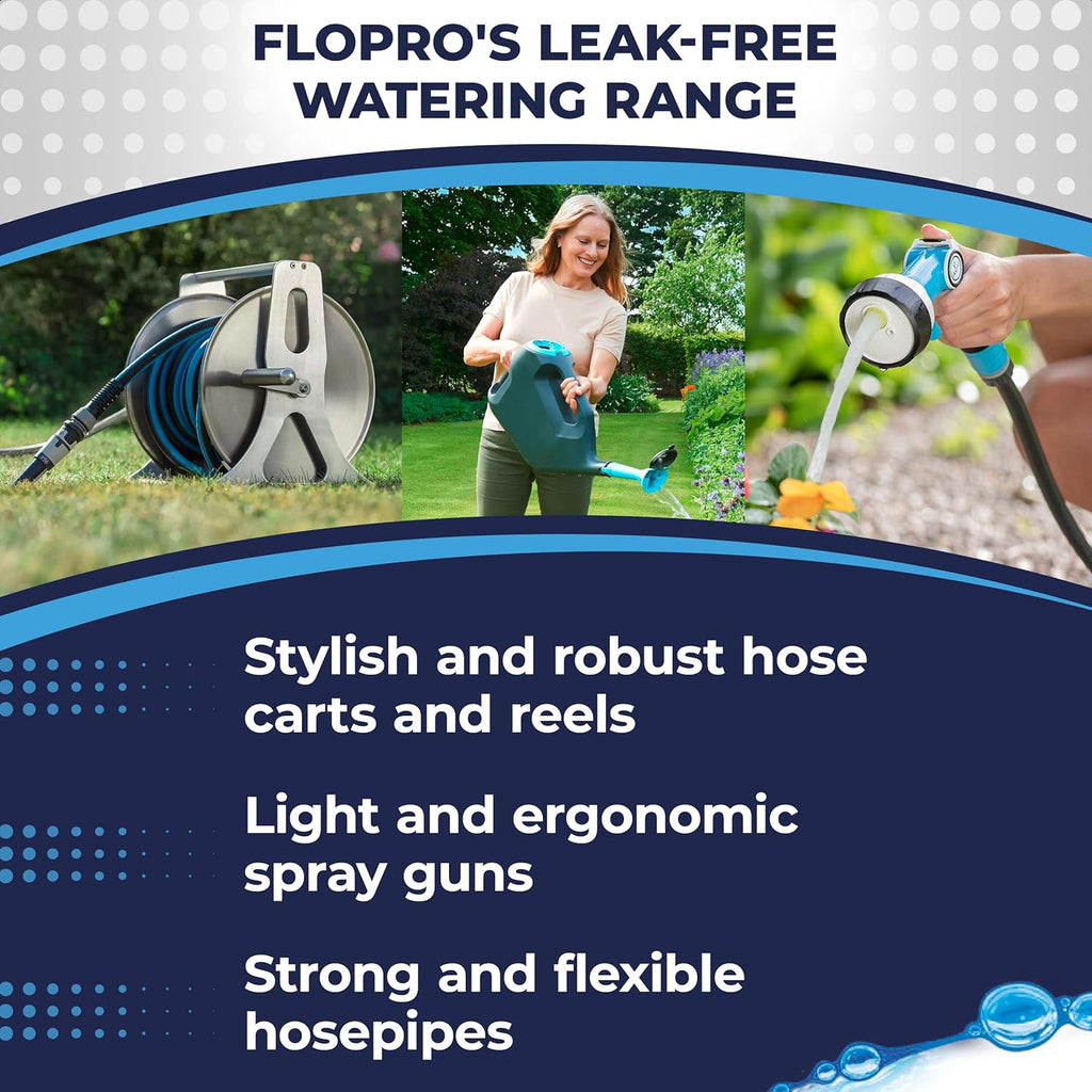 FloPro Stainless Steel Hose Reel 45m Capacity