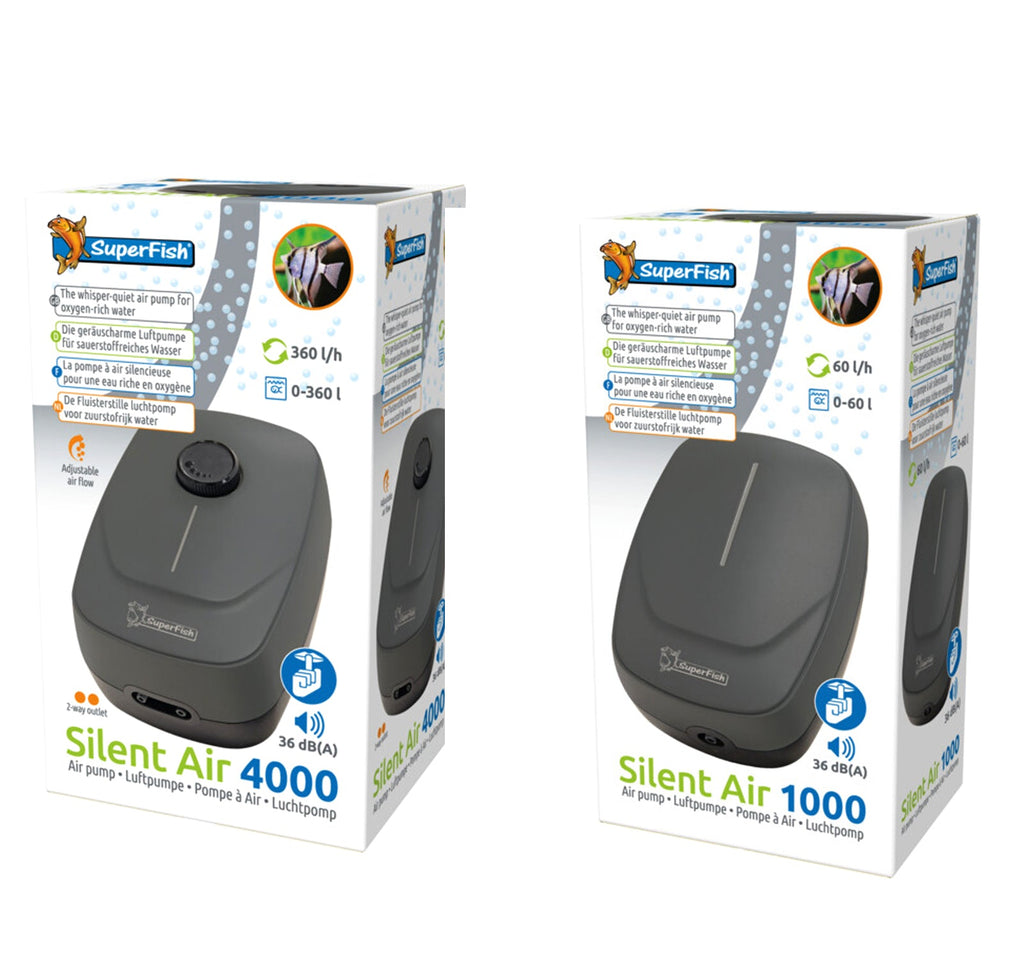 Superfish Silent Air Aquarium Pumps: 1000 & 4000 Models