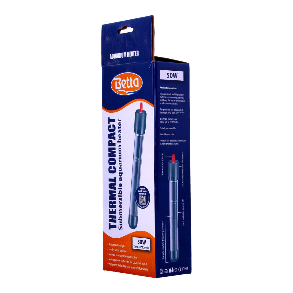 Betta Thermal 50W Submersible Aquarium Heater
